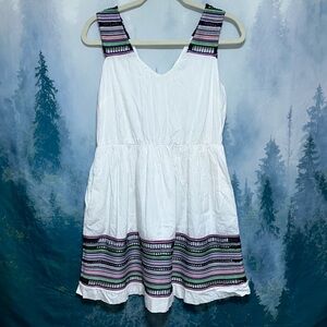 shoshanna white dress size 4 like new with pockets